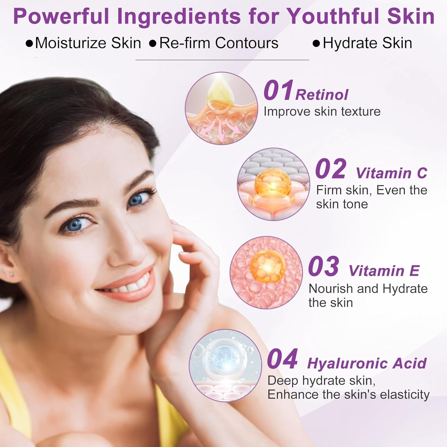 Skin Care Set,6 Pcs Anti-aging Skincare w/Korean Retinol,Hydrate, Moisturize …