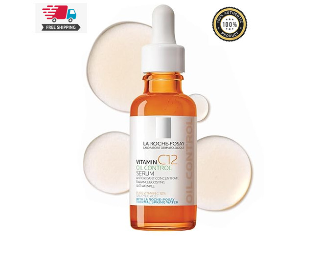 La Roche-Posay Pure 12% Vitamin C Serum For Face With Hyaluronic Acid.