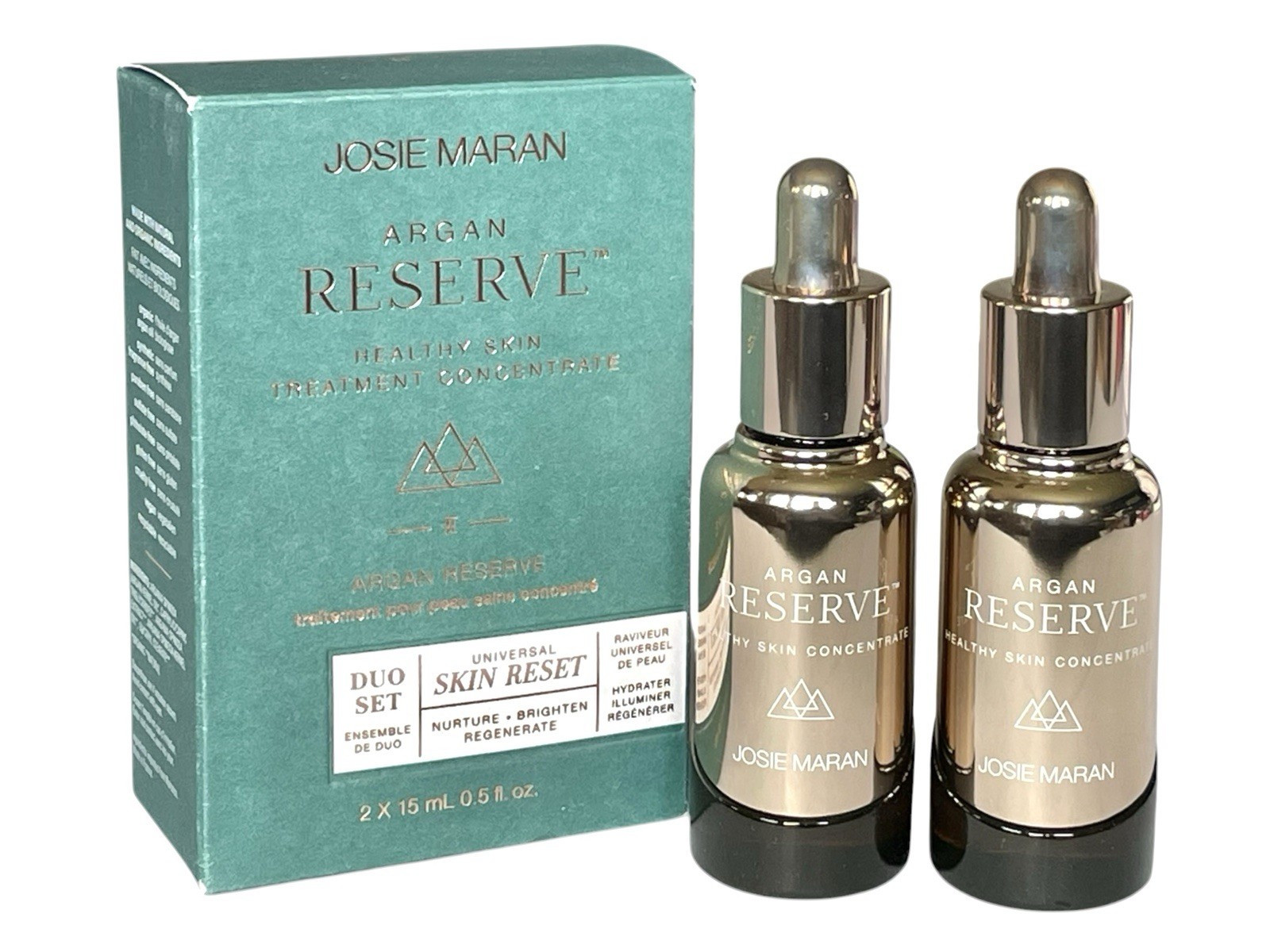 Josie Maran Argan Reserve Healthy Skin Harvest Duo Set II Concentrate 2 x 0.5 oz
