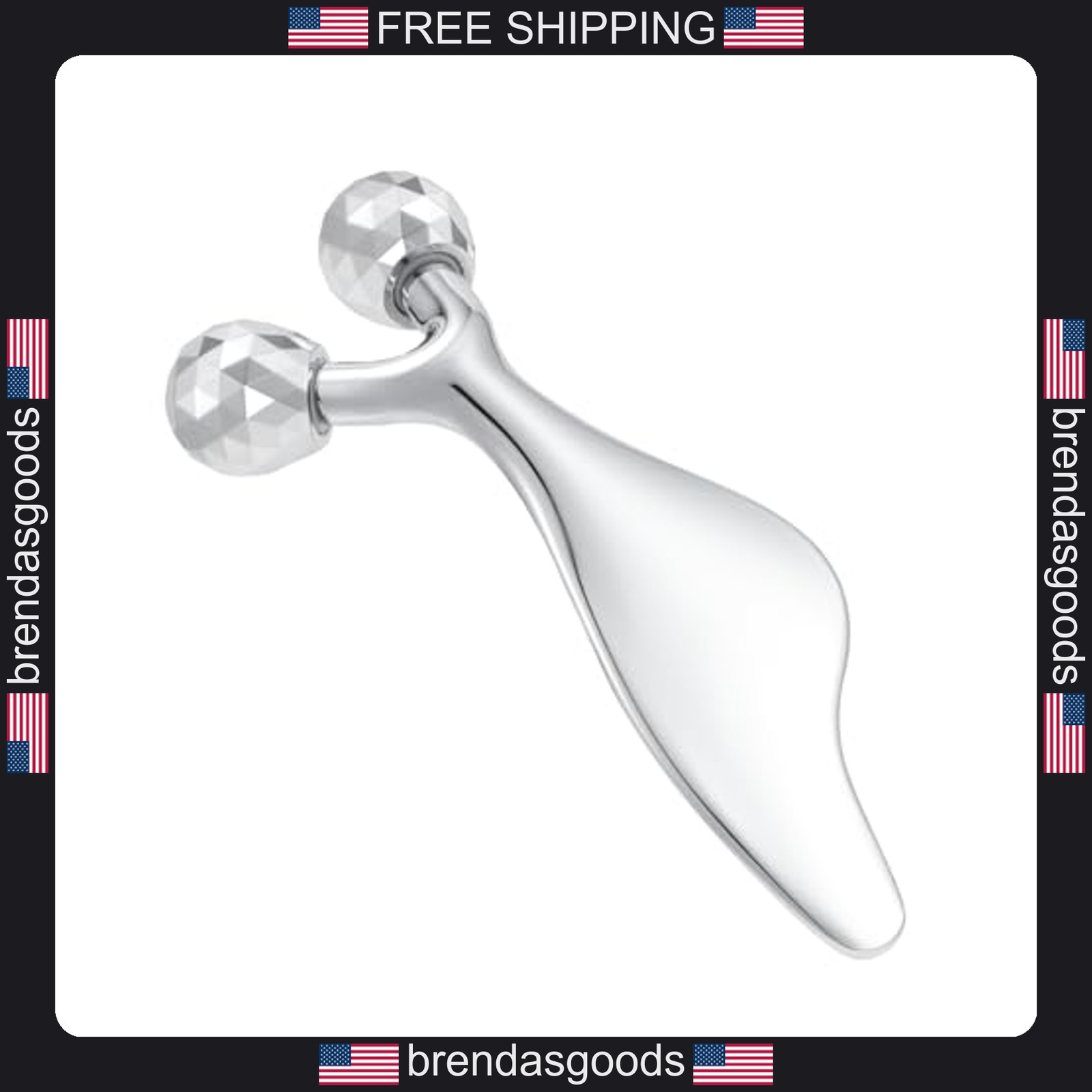 2-in-1 Metal Facial Roller and Gua Sha for Skin Tightening