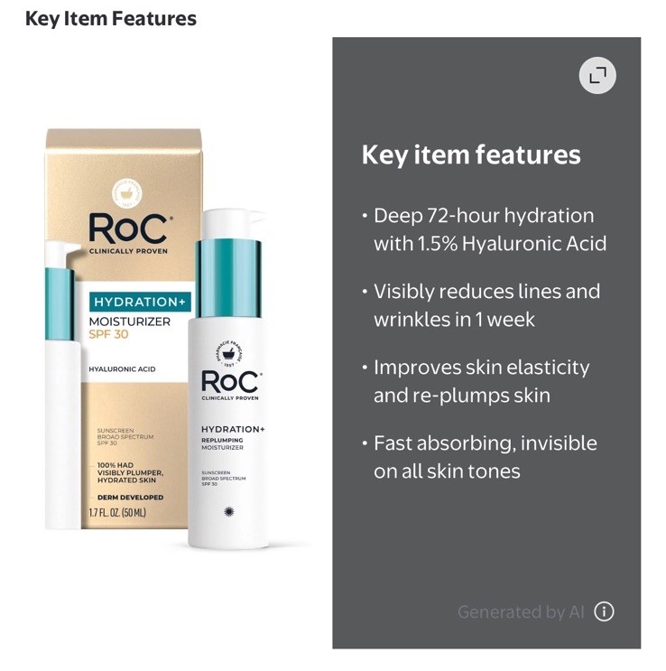 RoC Hydration + Moisturizer SPF 30 ~2 PACK!!~ 1.7 fl oz each.