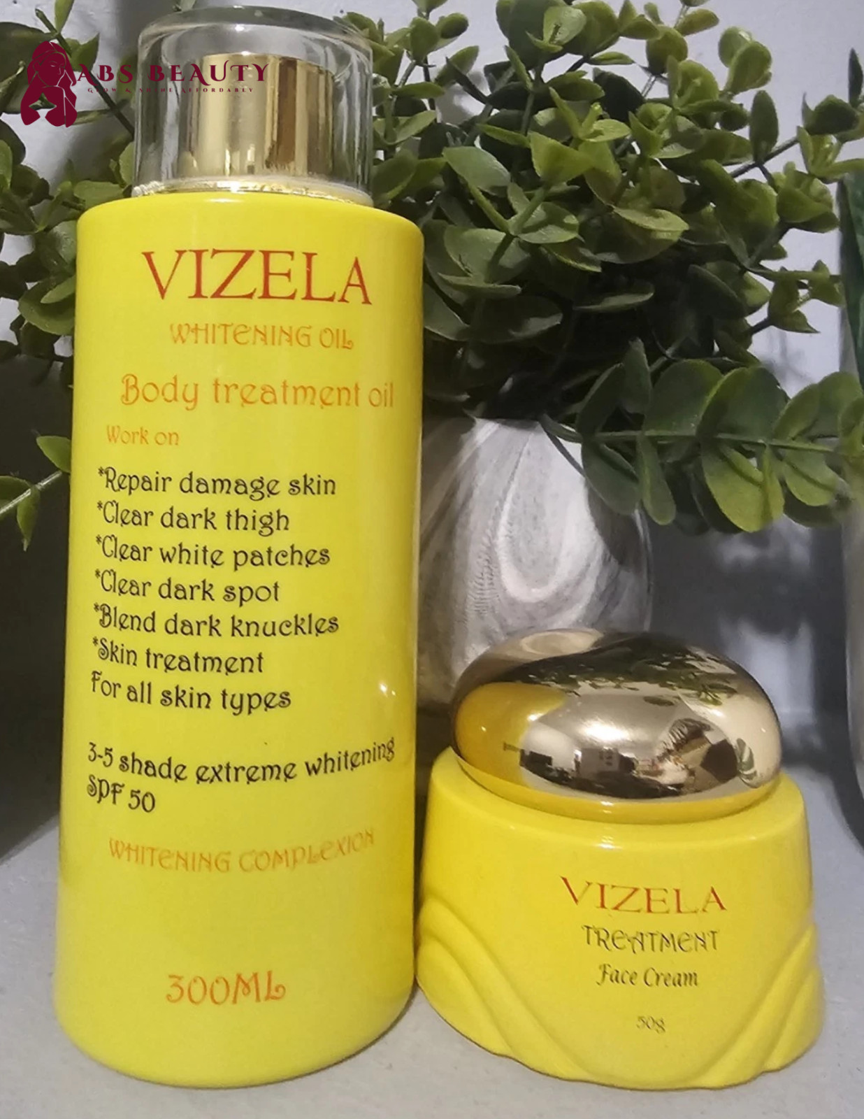 VIZELA Whitening Treatment Body Oil & Treatment Face Cream 💯👌