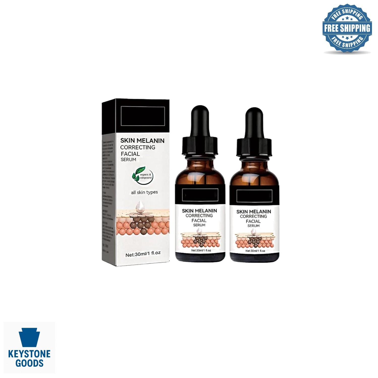 2025 Melanin Correcting Serum Set – Brightening & Hydrating Facial Treatment