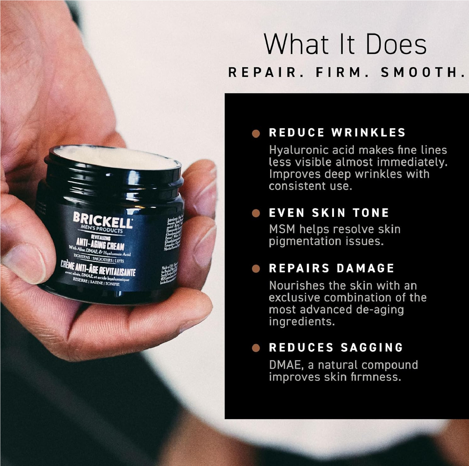 Brickell Men’s Revitalizing Anti-Aging Cream For Men, Anti Wrinkle Night Face Cr