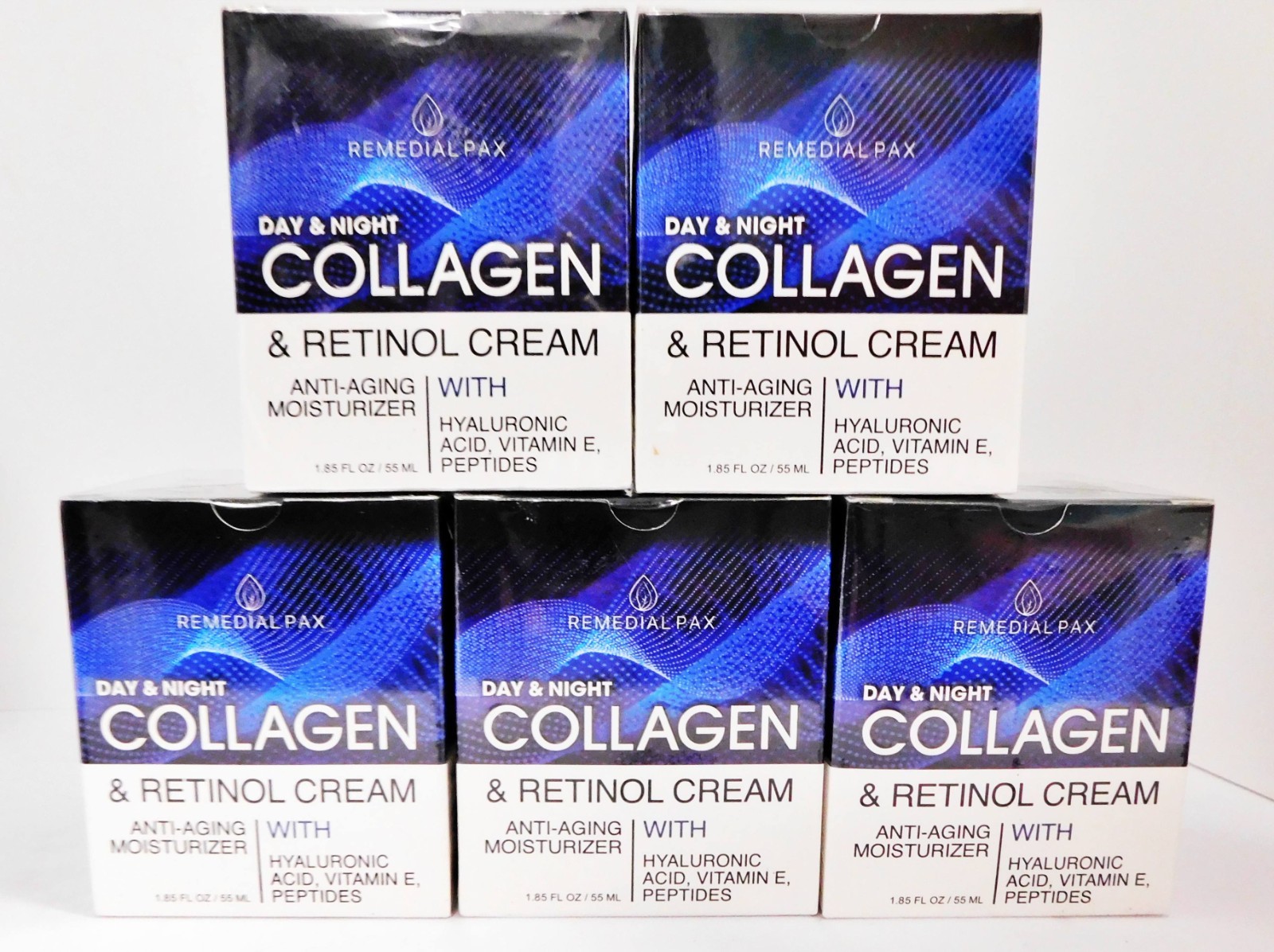 Remedial Pax Day & Night Retinol Collagen Moisturizer Cream 1.85oz Lot of 5