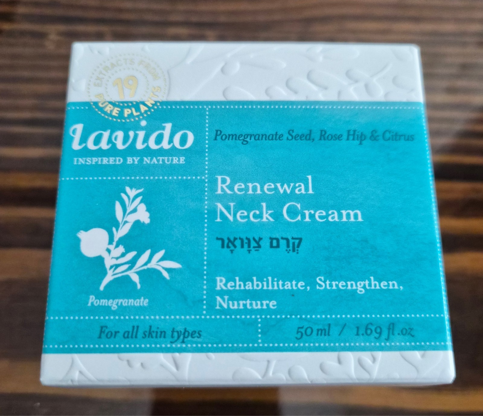 Lavido – Renewal Neck Cream, All Skin Types, Full Size (1.69oz/50ml) New In Box
