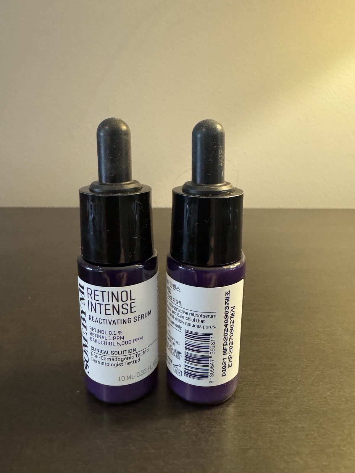 Some By Mi Retinol Intense Reactivating Serum .33 oz 10 ml Travel Size NEW X2