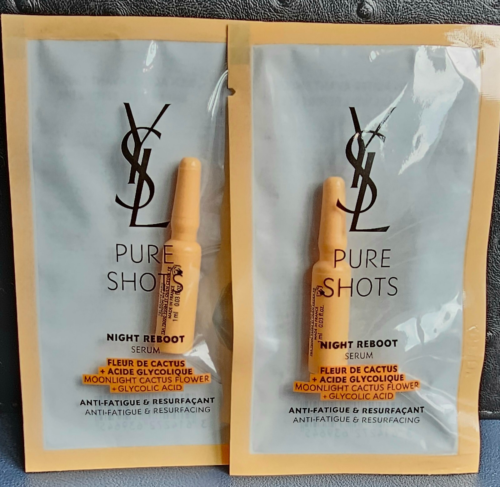 PURE SHOTS Night Reboot Serum Yves Saint Laurent 03oz 1ml Travel Size BEAUTY