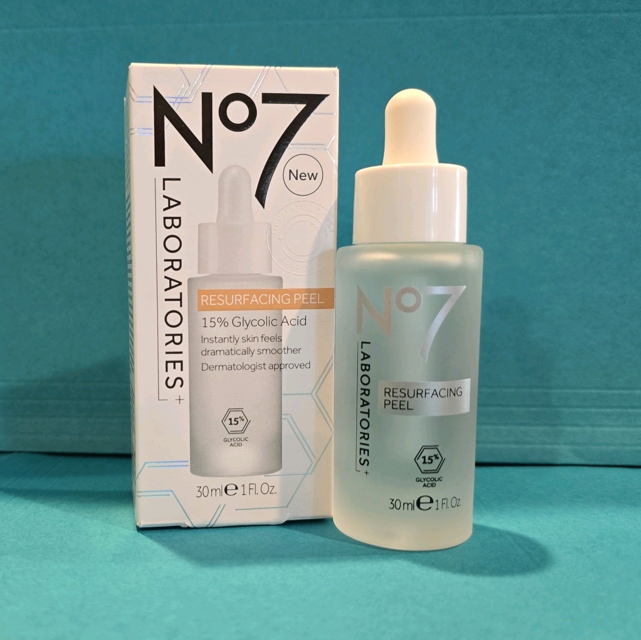 No7 Laboratories Resurfacing Peel 15% Glycolic Acid – 1 fl oz NIB