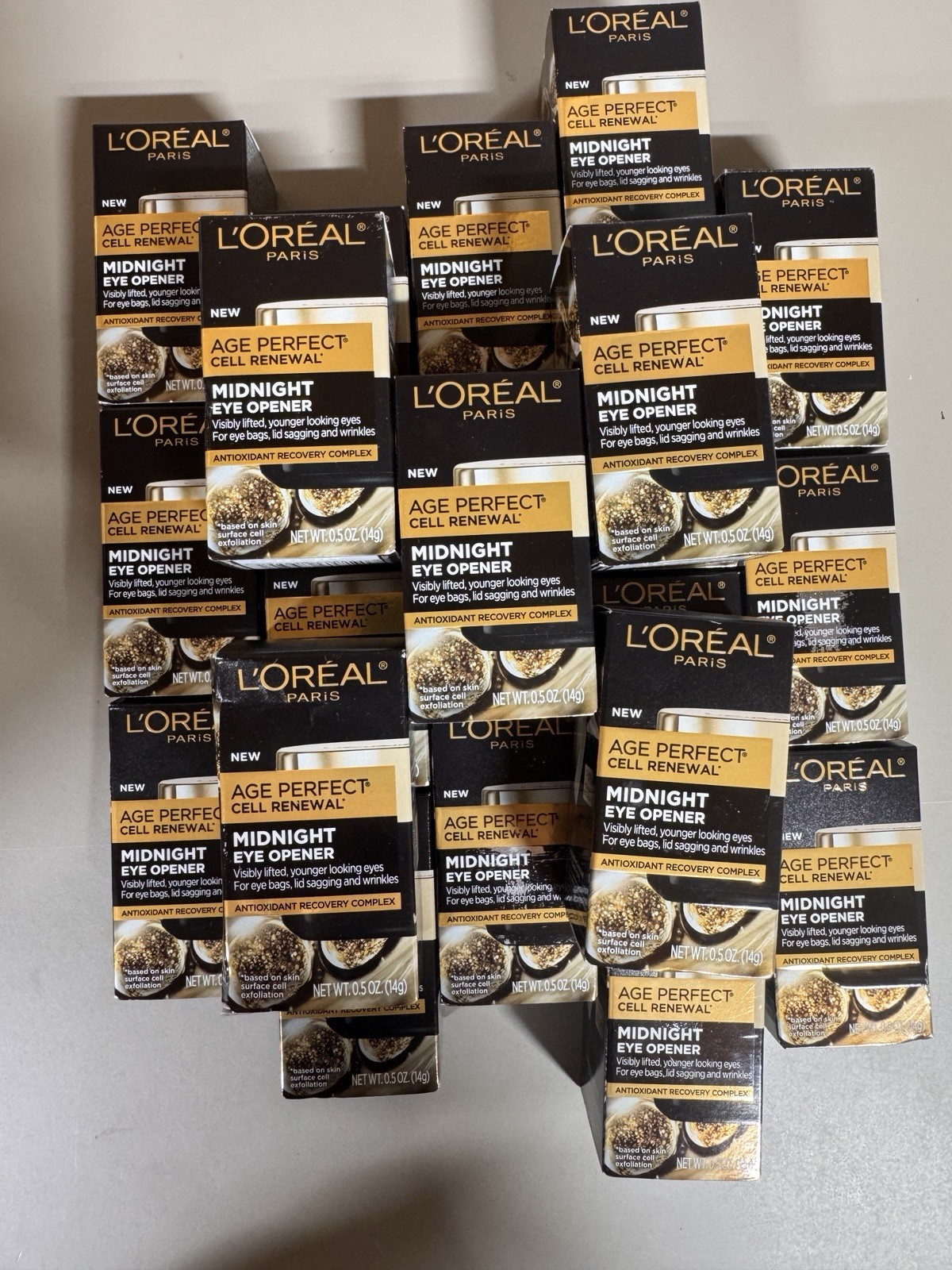 SET OF 55🔥L’Oreal Paris Age Perfect Cell Renewal Midnight Eye Opener Cream0.5oz