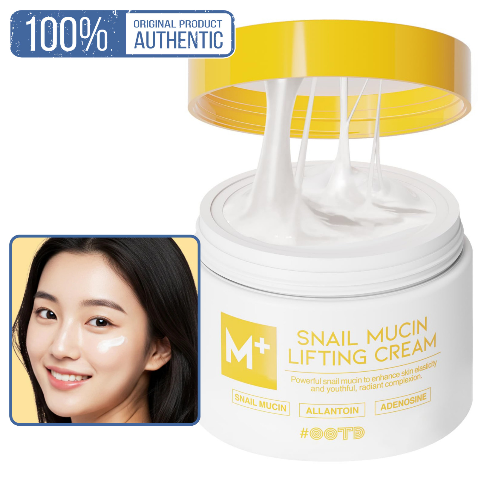 Korean OOTD Snail Mucin Lifting Cream: Wrinkles Anti-Aging Hydration Moisturizer