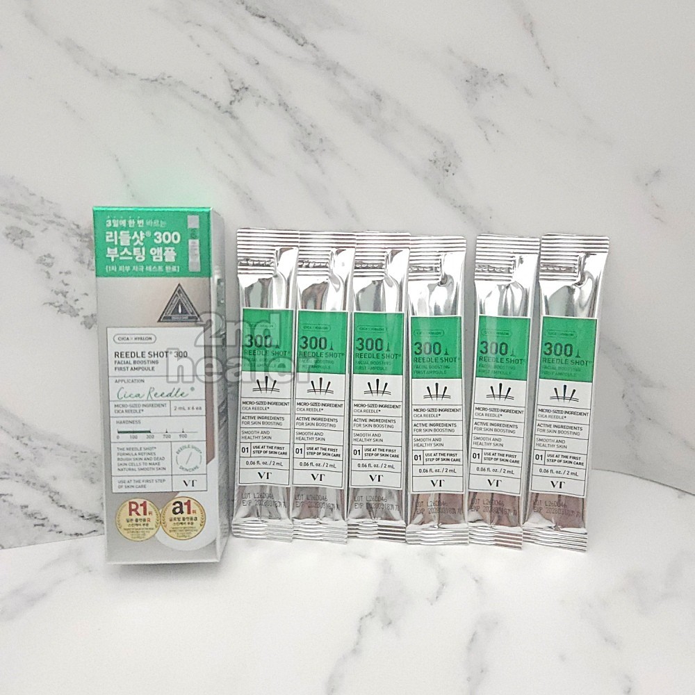 VT Reedle Shot 300 Facial Boosting First Ampoule 2ml X 6pcs Anti-Wrinkle KBeauty