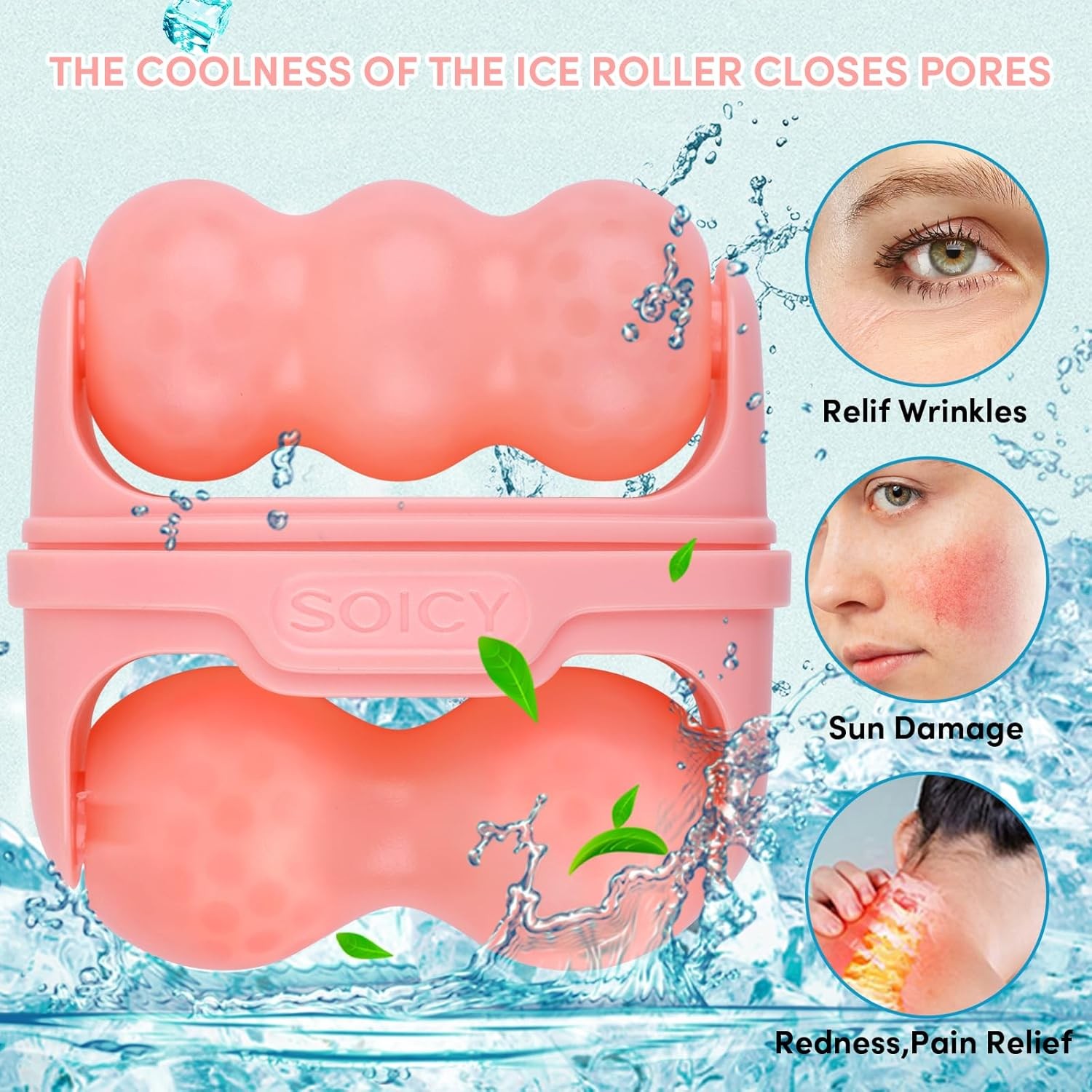 Ice Roller for Face,Eyes,Women Gifts Idea,Therapeutic Cooling to Tighten Brighte