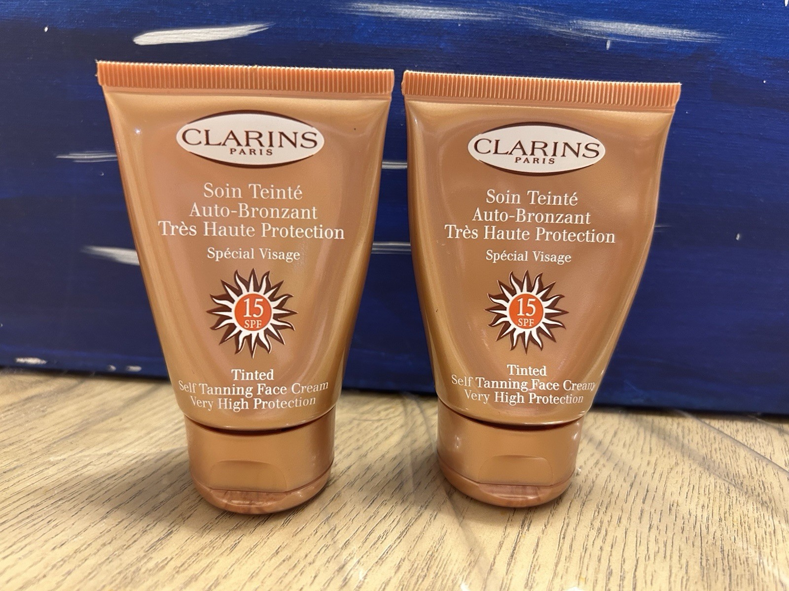 2 X Clarins Tinted Self Tanning Face Cream SPF 15 1.7oz Each