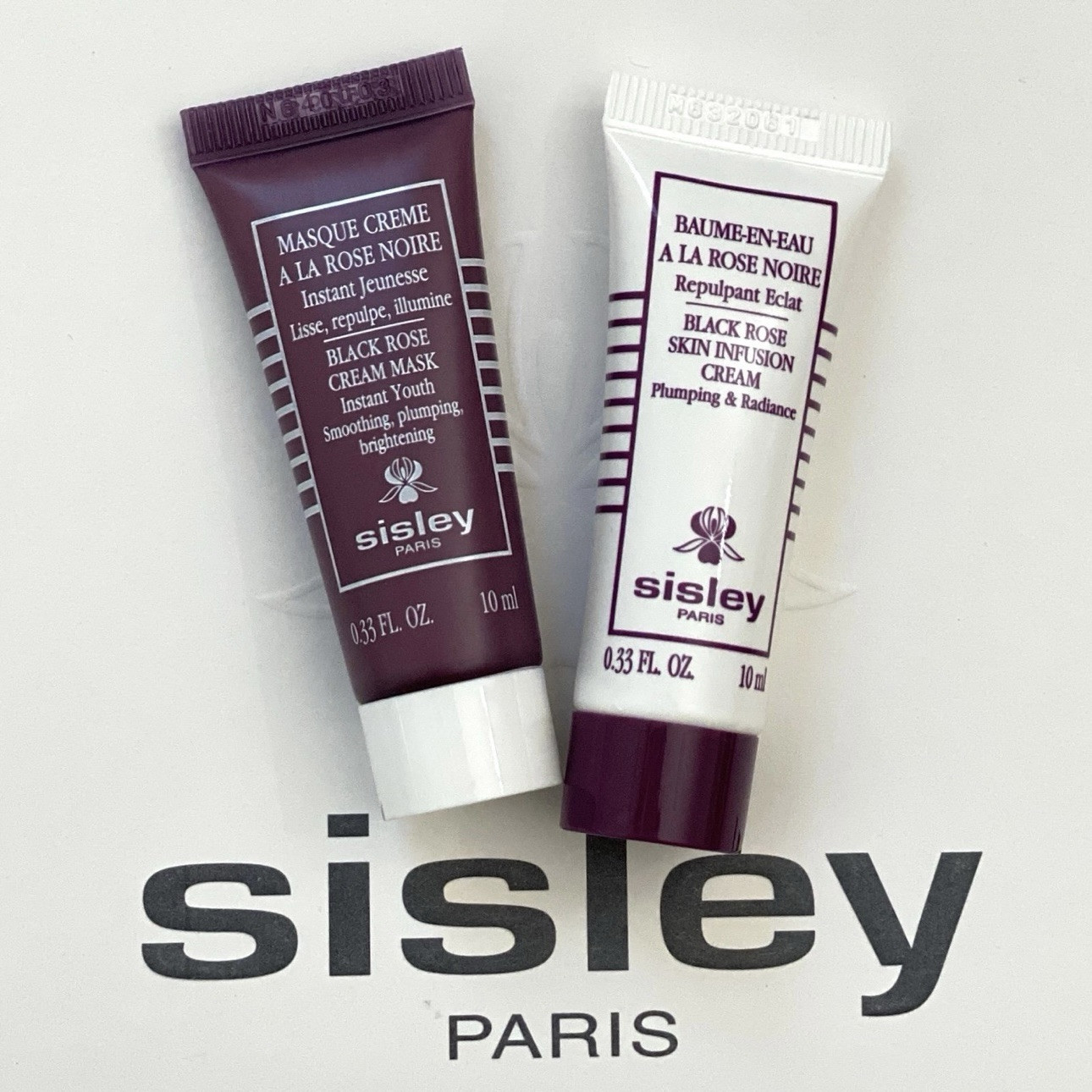 SISLEY Black Rose Cream Mask + Infusion cream Travel Set – 10ml/.33oz ea.