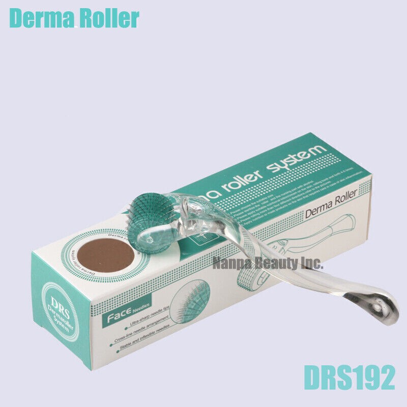 Derma Roller 192 pins Titanium 0.2mm-3mm for Hair Growth Skin Anti Acne Wrinkles