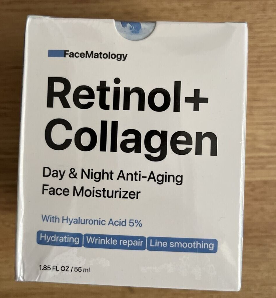 Face Moisturizer Retinol + Collagen Cream Men & Women 1.85 fl oz EXP 8/26 NEW