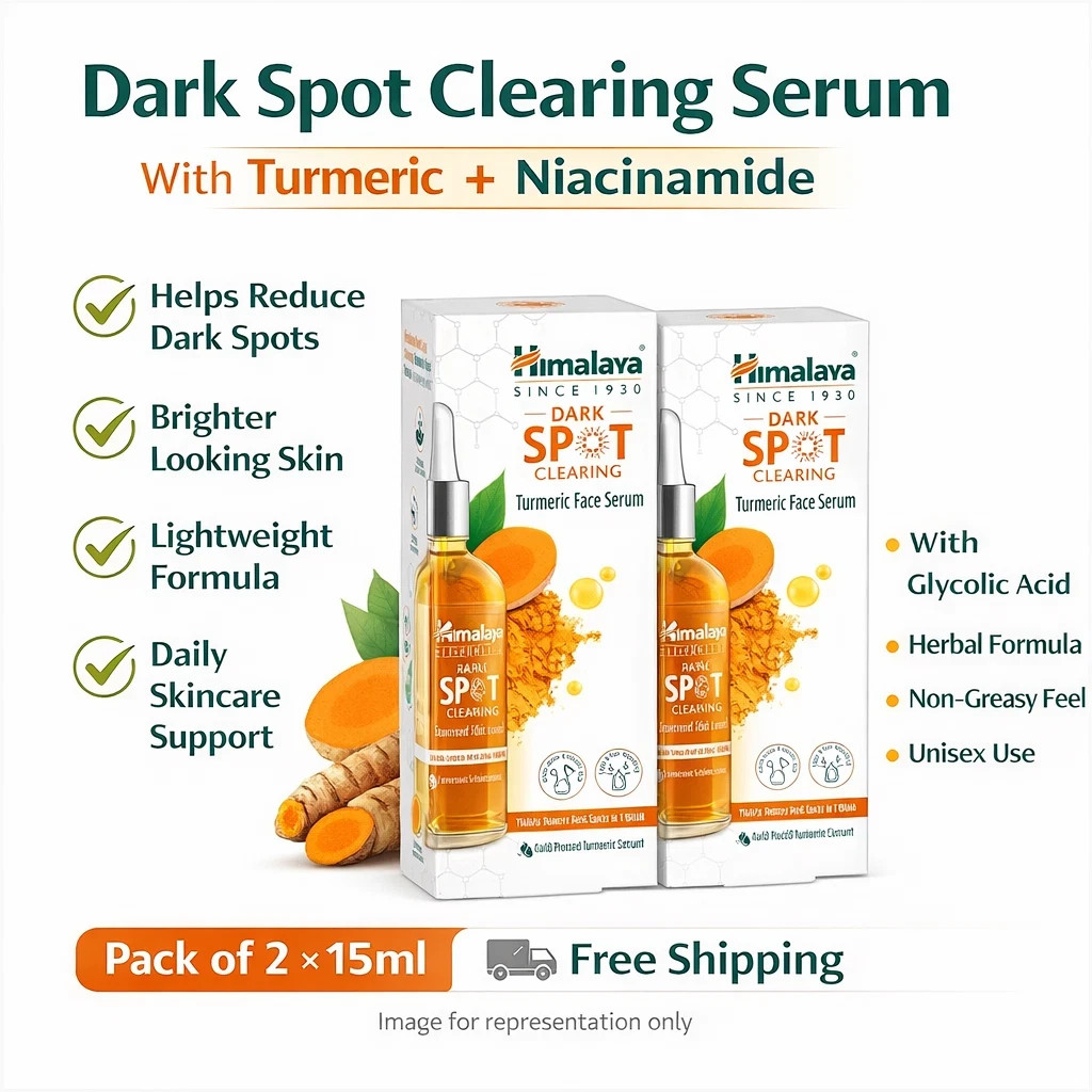 Himalaya Turmeric Dark Spot Face Serum 15ml x2 Niacinamide Glow Free Ship