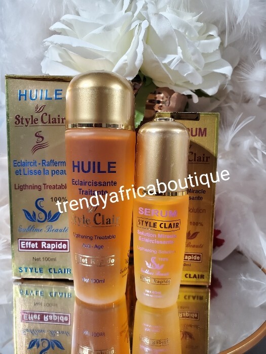 2pcs Style-clair Serum 40ml & Oil 100ml. Lightening Treatment. AUTHENTIC