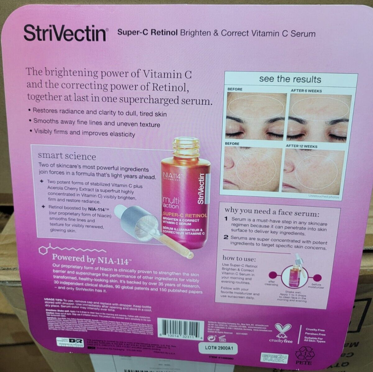 STRIVECTIN Multi Action Super C Retinol Brighten Correct Vitamin C Serum 2 oz
