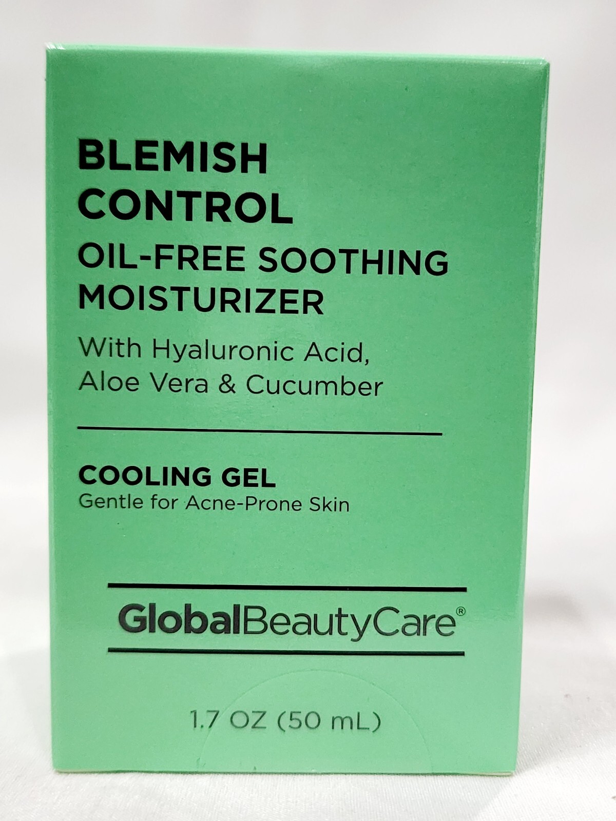 Global Beauty Care COOLING GEL Moisturizer Blemish Oil-Free Aloe 1.7 oz/50mL New