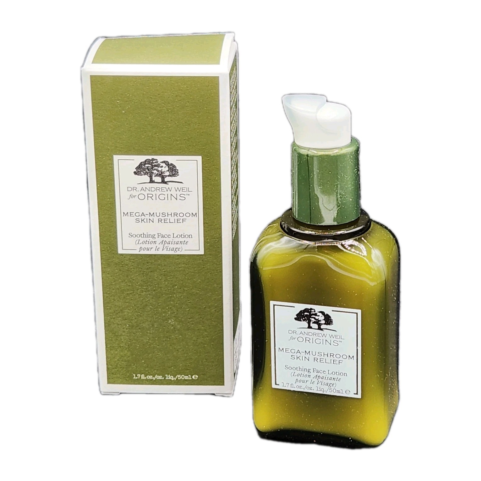 Dr. Weil Origins Mega-Mushroom Skin Relief Soothing Face Lotion 1.7 oz New