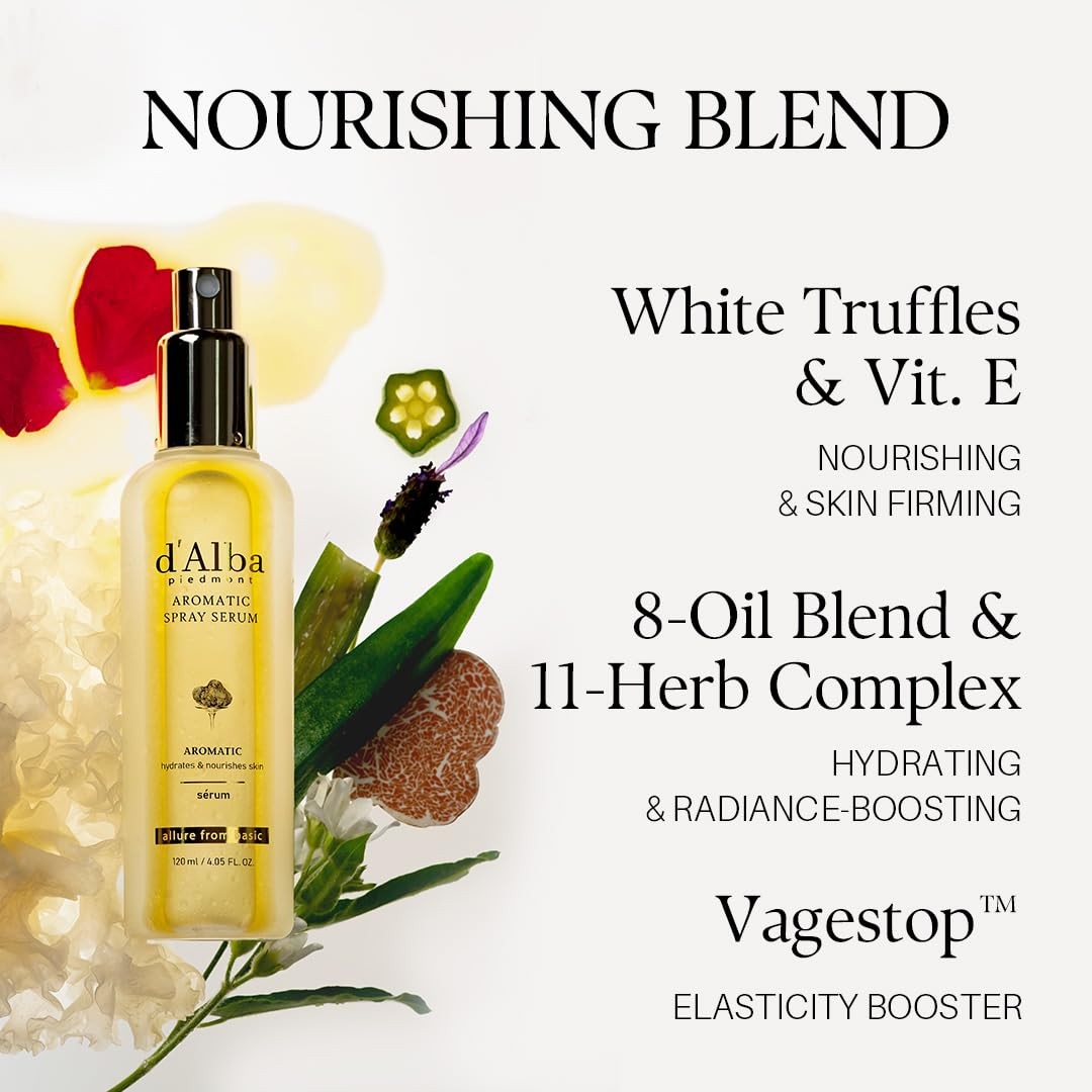 White Truffle Vegan Gift Set, 2 bottles First Aromatic Spray Serum, Deep Hydr…