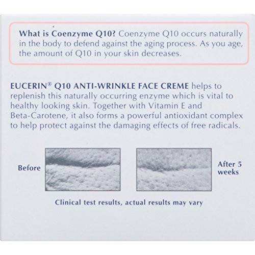 Eucerin Q10 Anti-Wrinkle Face Cream, Unscented 1.7 Ounce (Pack of 1), White