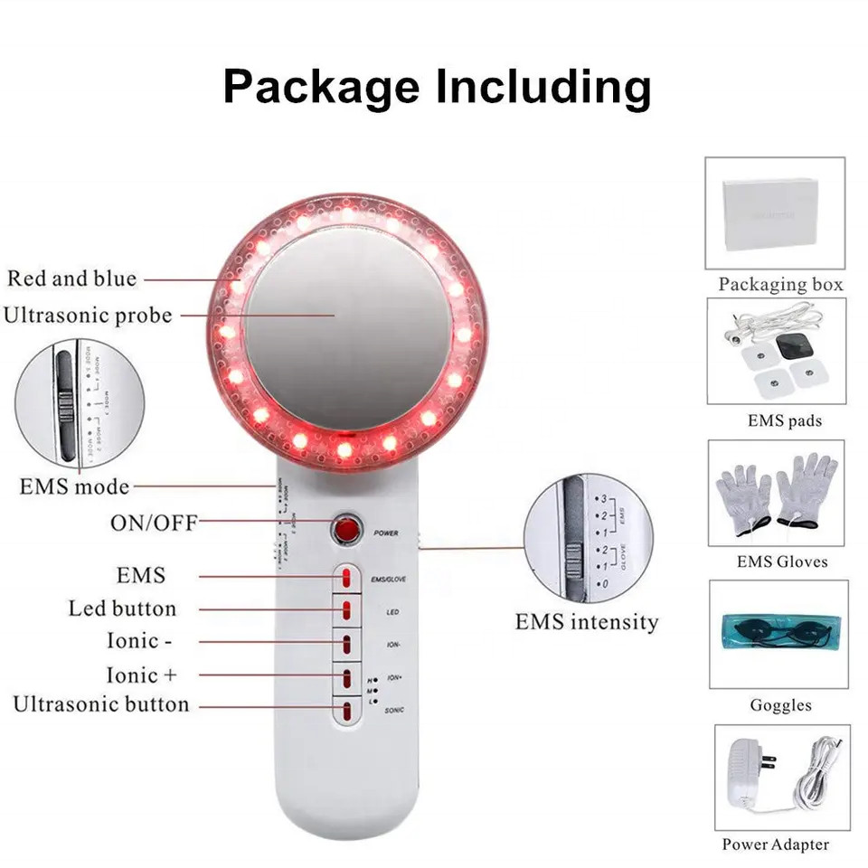 Handheld Wireless White Body Massager Skin Rejuvenation Therapy Beauty Device