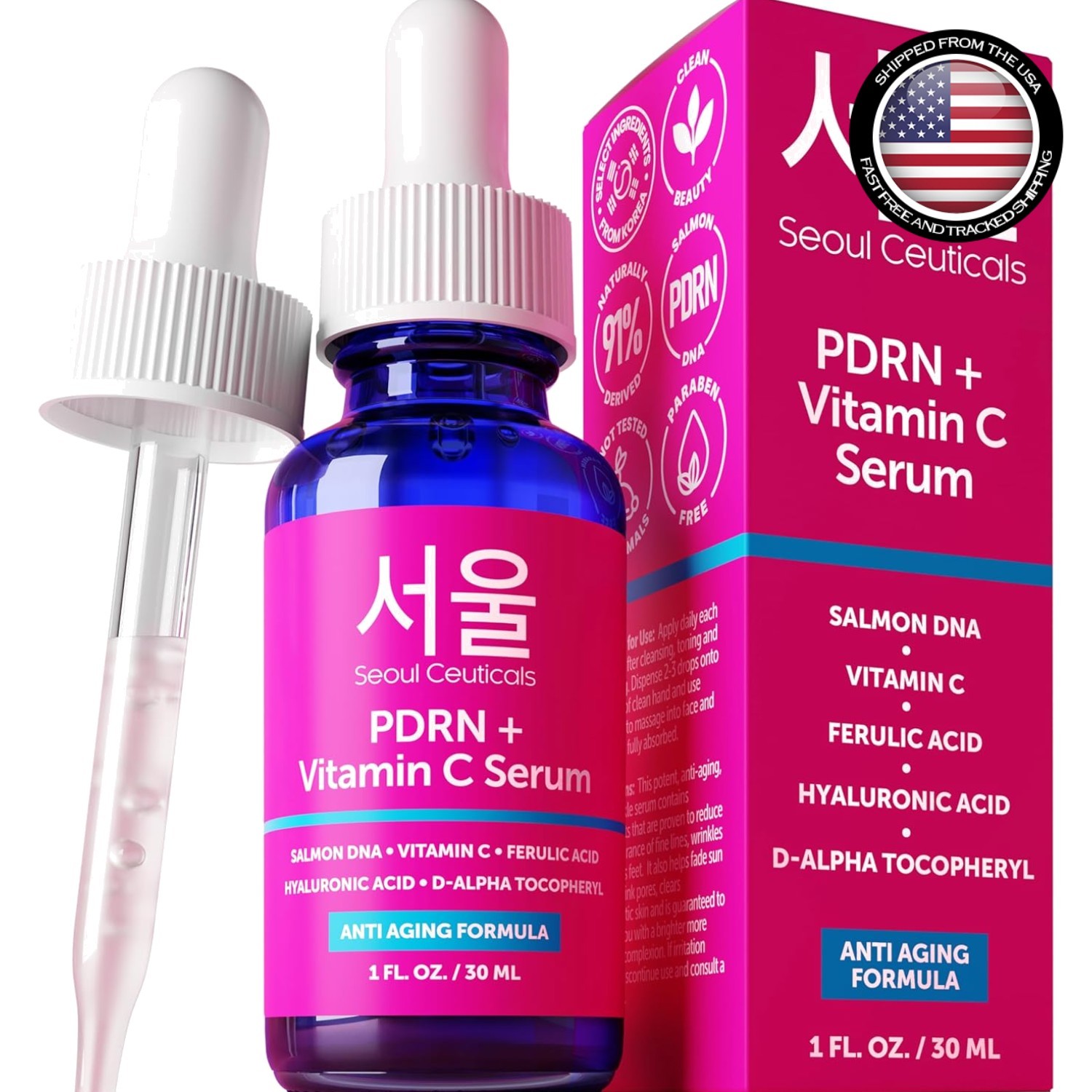 Advanced PDRN Serum with Salmon DNA & Antioxidants – 1 Fl Oz Skincare Booster