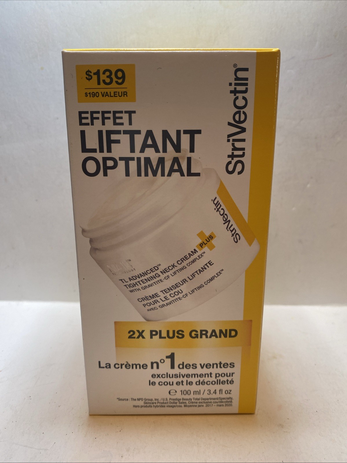 STRIVECTIN THE BIG LIFT TIGHT1ING NECK CREAM 3.4 FL OZ THE # 1 SELLING CREAM