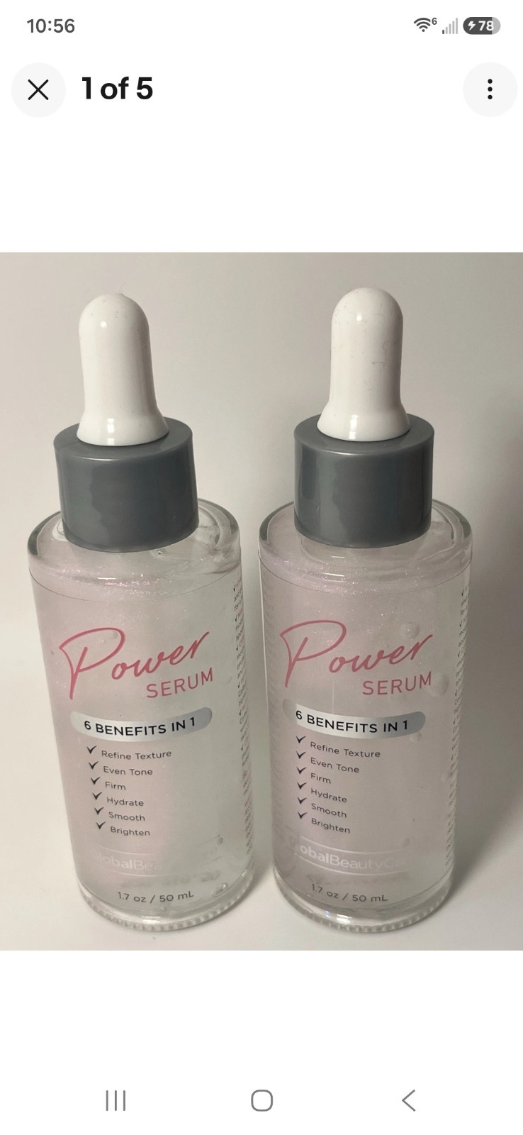 2X Power Serum 6 BENEFITS IN 1 New Brighten Firm Hydrate Tone Global Beauty Care