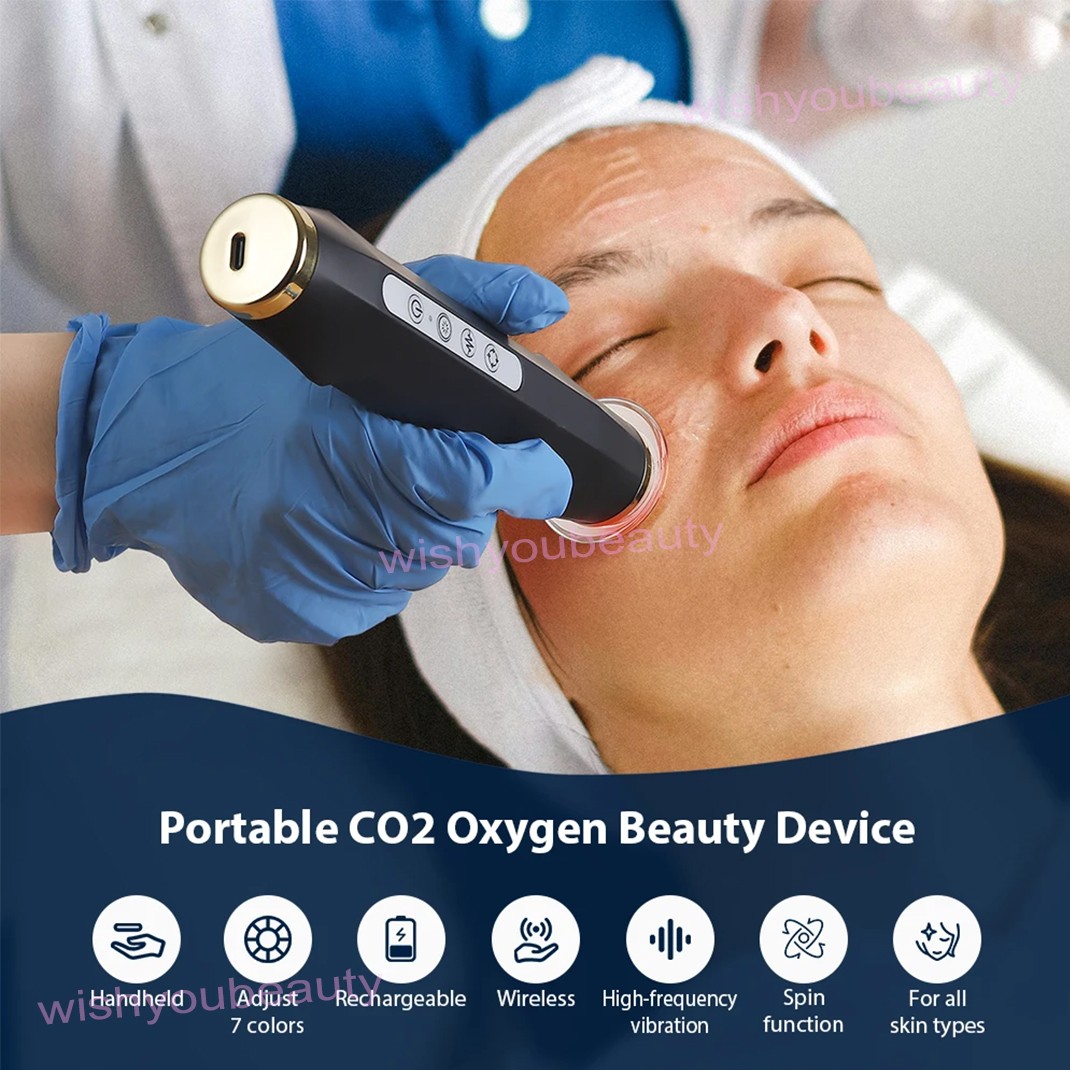 7 Colors CO2 Oxygen Bubble Machine Facial Skin Care Exfoliating Beauty Device