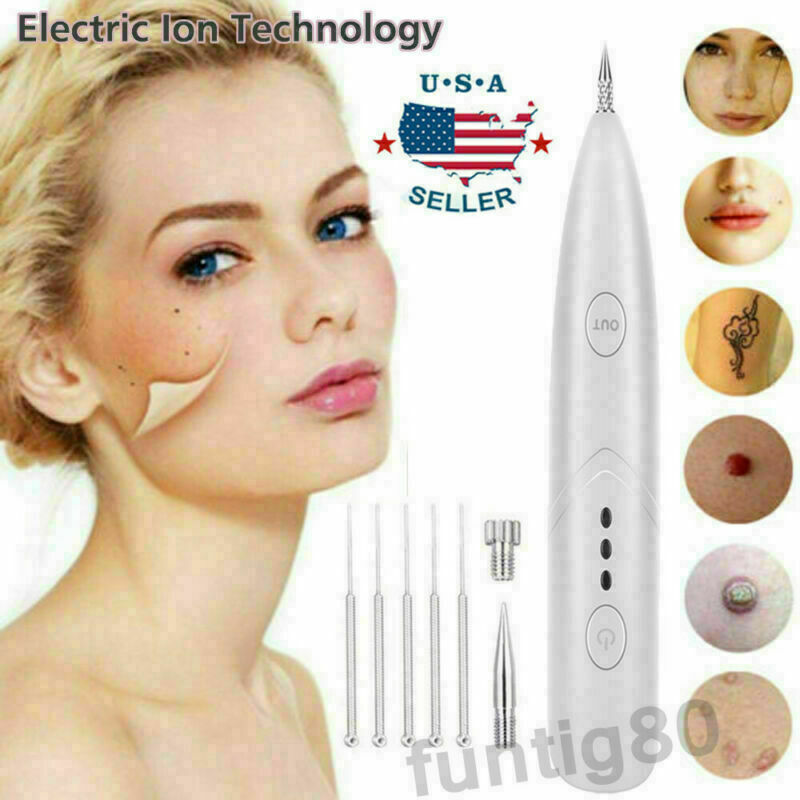 Ion Laser Freckle Skin Mole Dark Spot Remover Face Wart Tag Tattoo Removal Pen