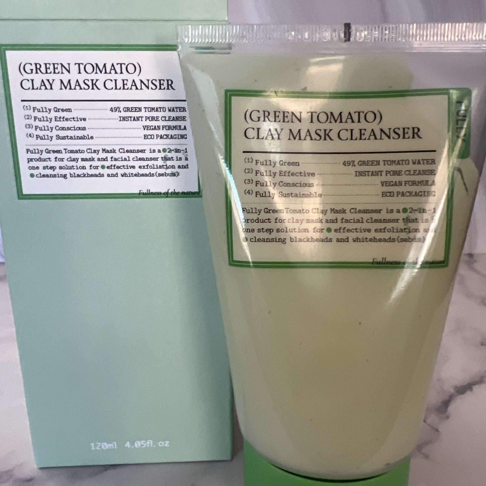 Fully Green Tomato Clay Pack Cleanser 120ml – Authentic & Trusted U.S. Seller