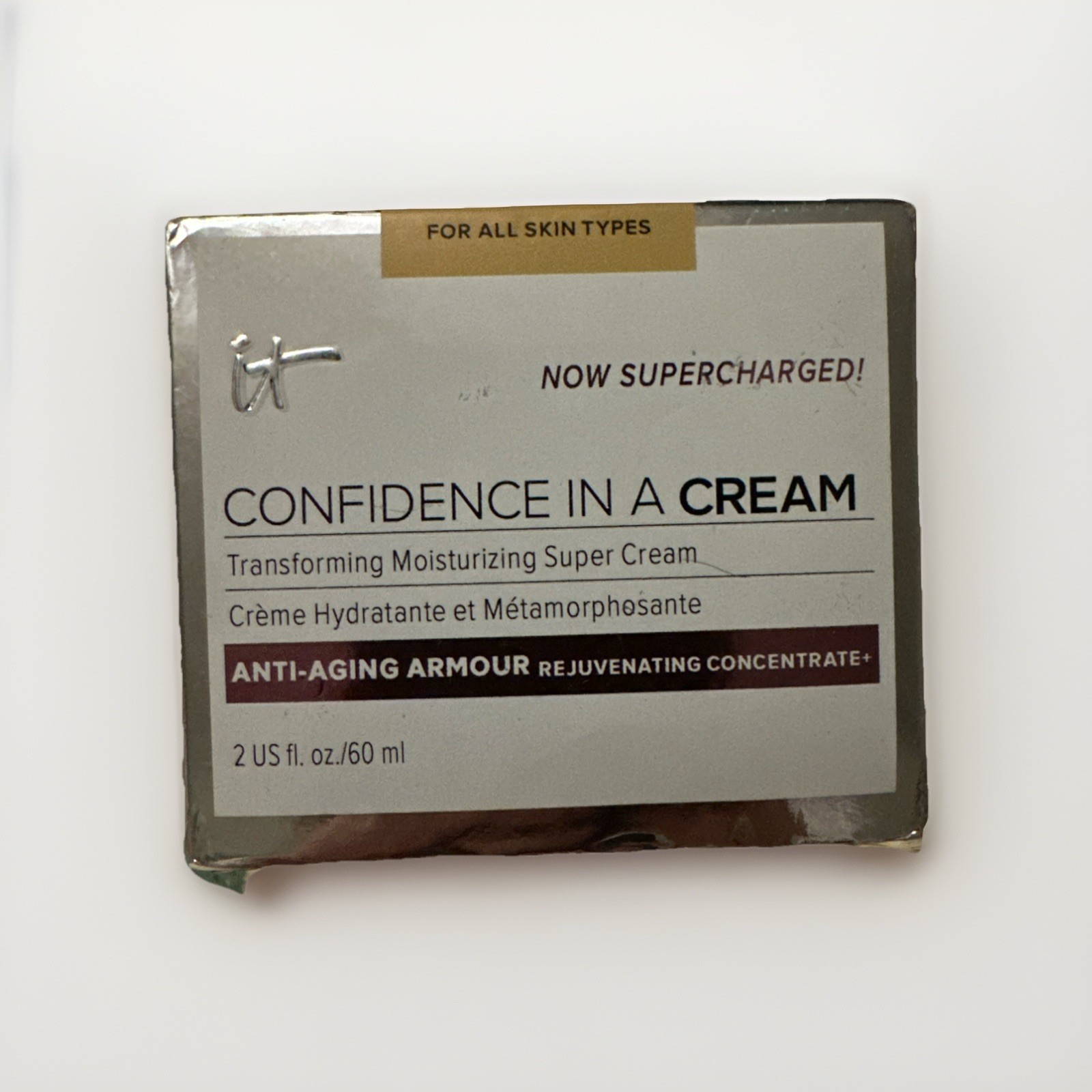 IT Cosmetics Confidence in a Cream Moisturizer SUPERCHARGED+ 2 oz / 60 ml NIB