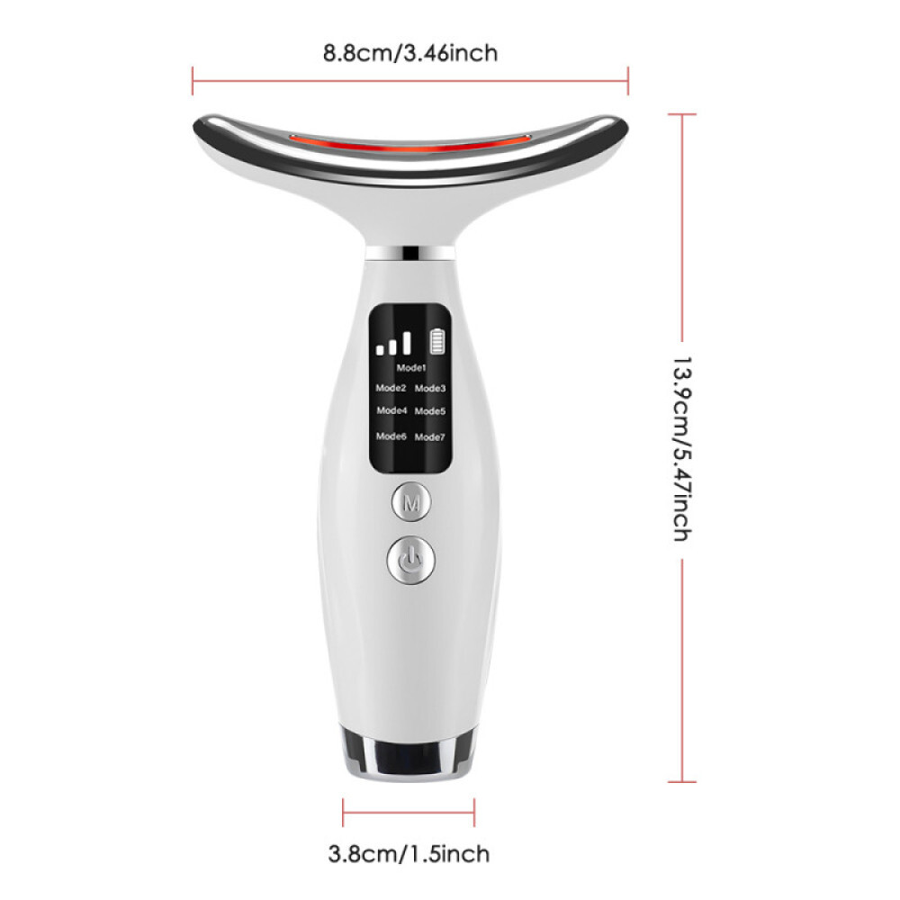 Neck Face Massager Face Sculpting Tool 7 Colour Modes and Vibration for Facial