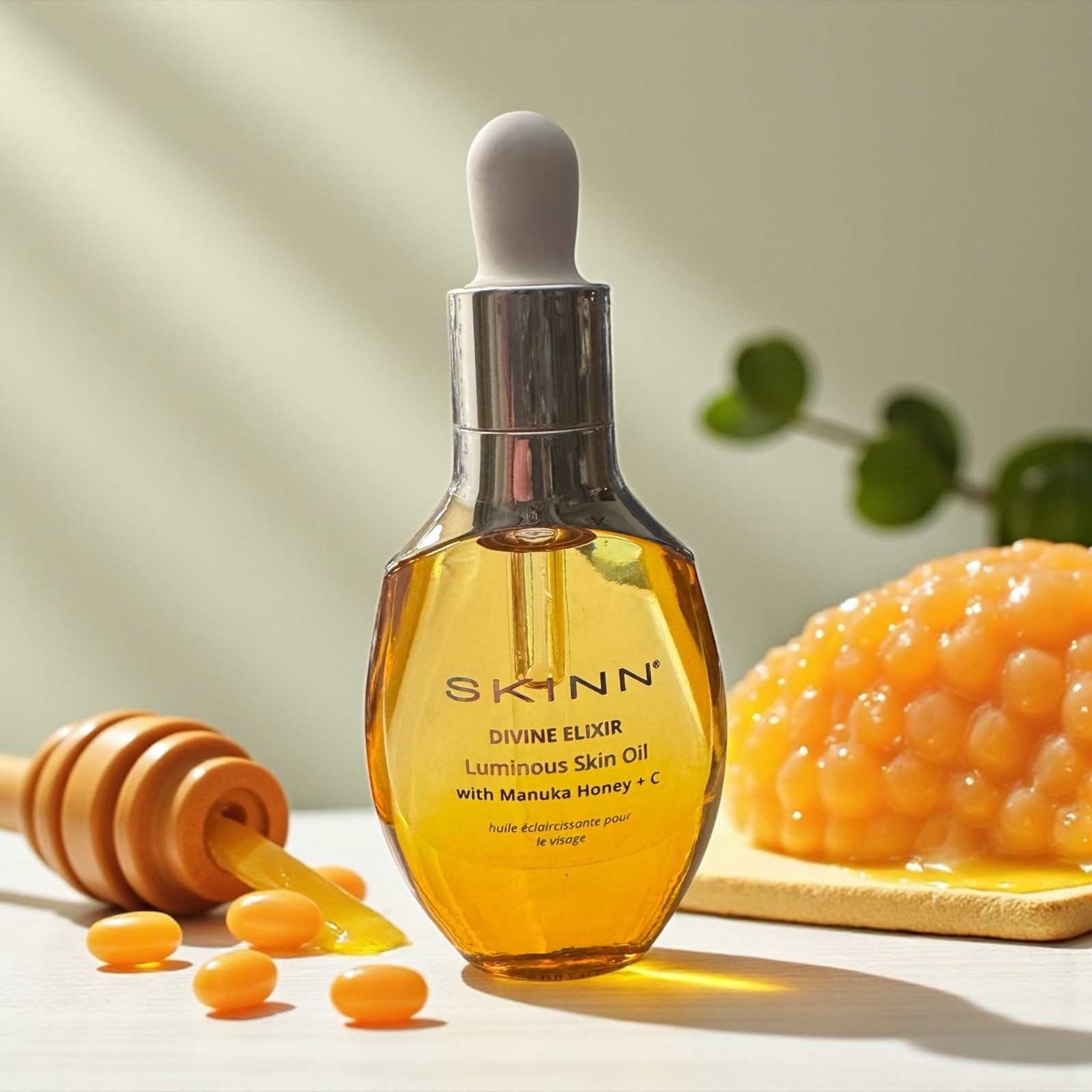 SKINN Divine Elixir Luminous Skin Oil With Manuka Honey + C 1 OZ ~ FULL SIZE