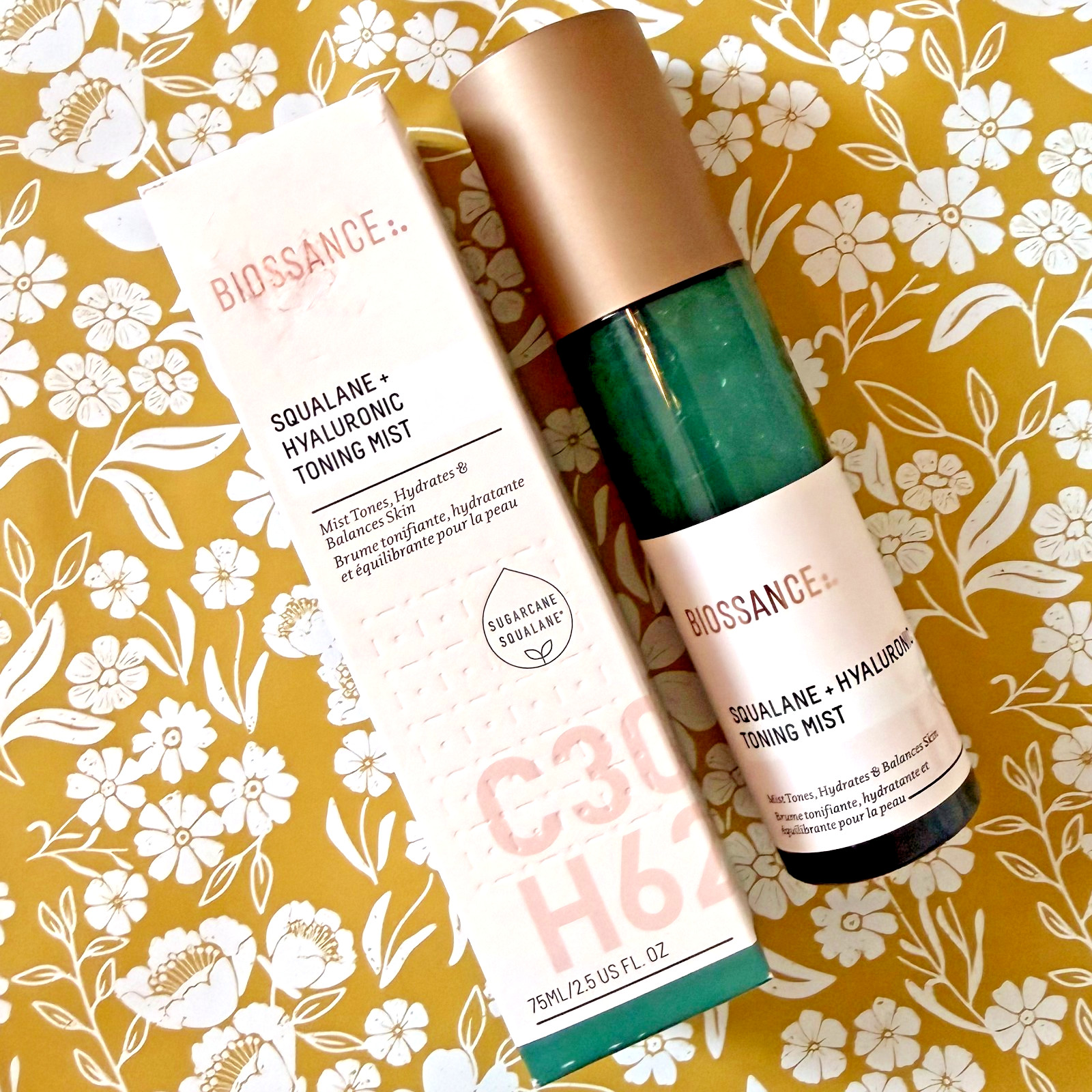 BIOSSANCE Squalane + Hyaluronic Toning Mist 75ml/2.5fl.oz Full Size NIB MSRP $34