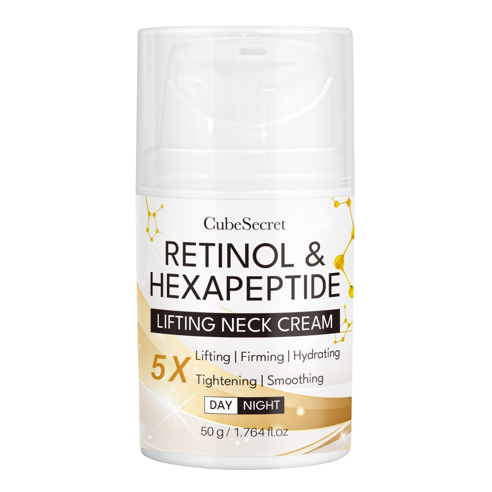 Retinol Hexapeptide Neck Cream Daily Neck Moisturizer Day Night Use 1.76oz