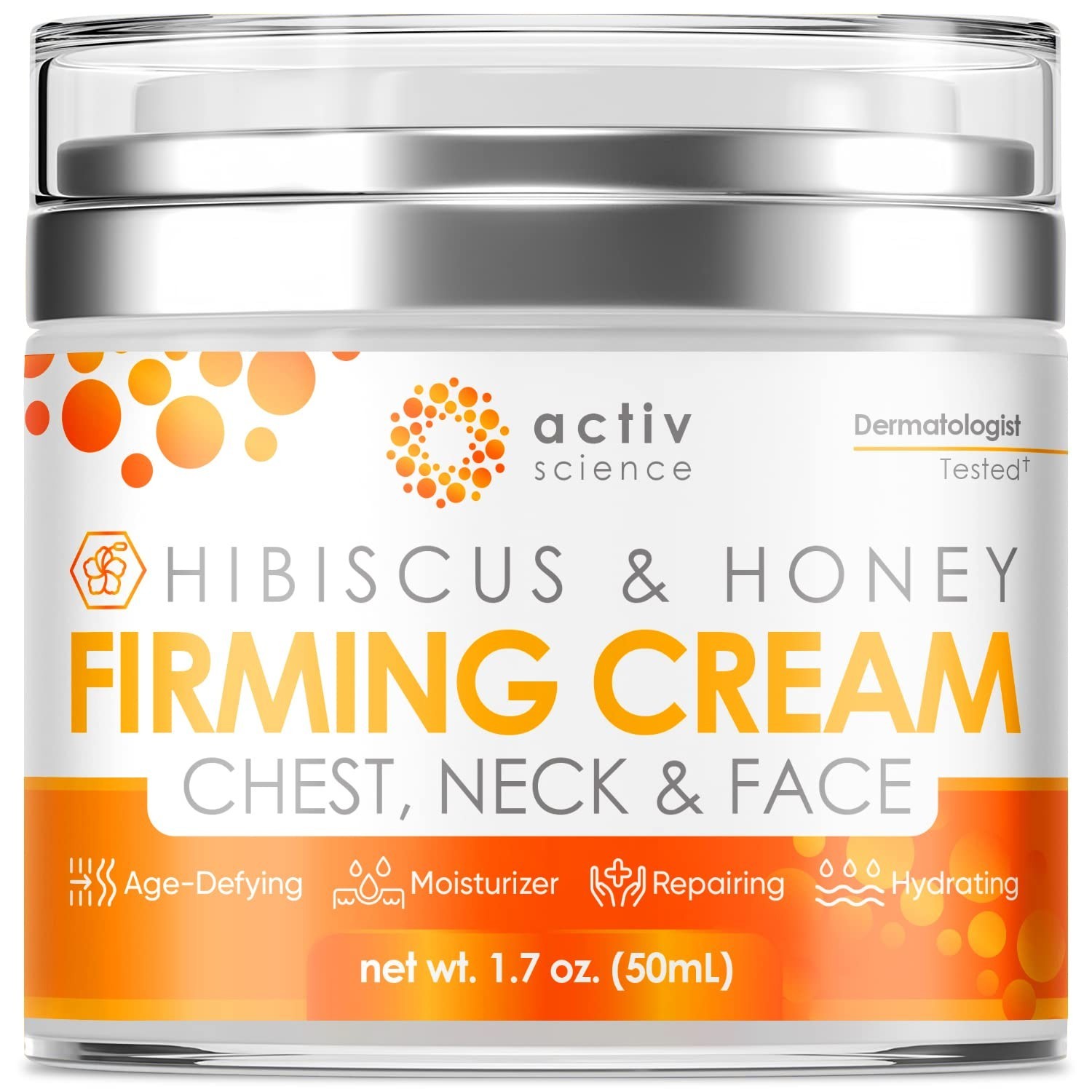 1.7Oz Hibiscus & Honey Retinol Cream – Natural Solution for Wrinkles & Firmness