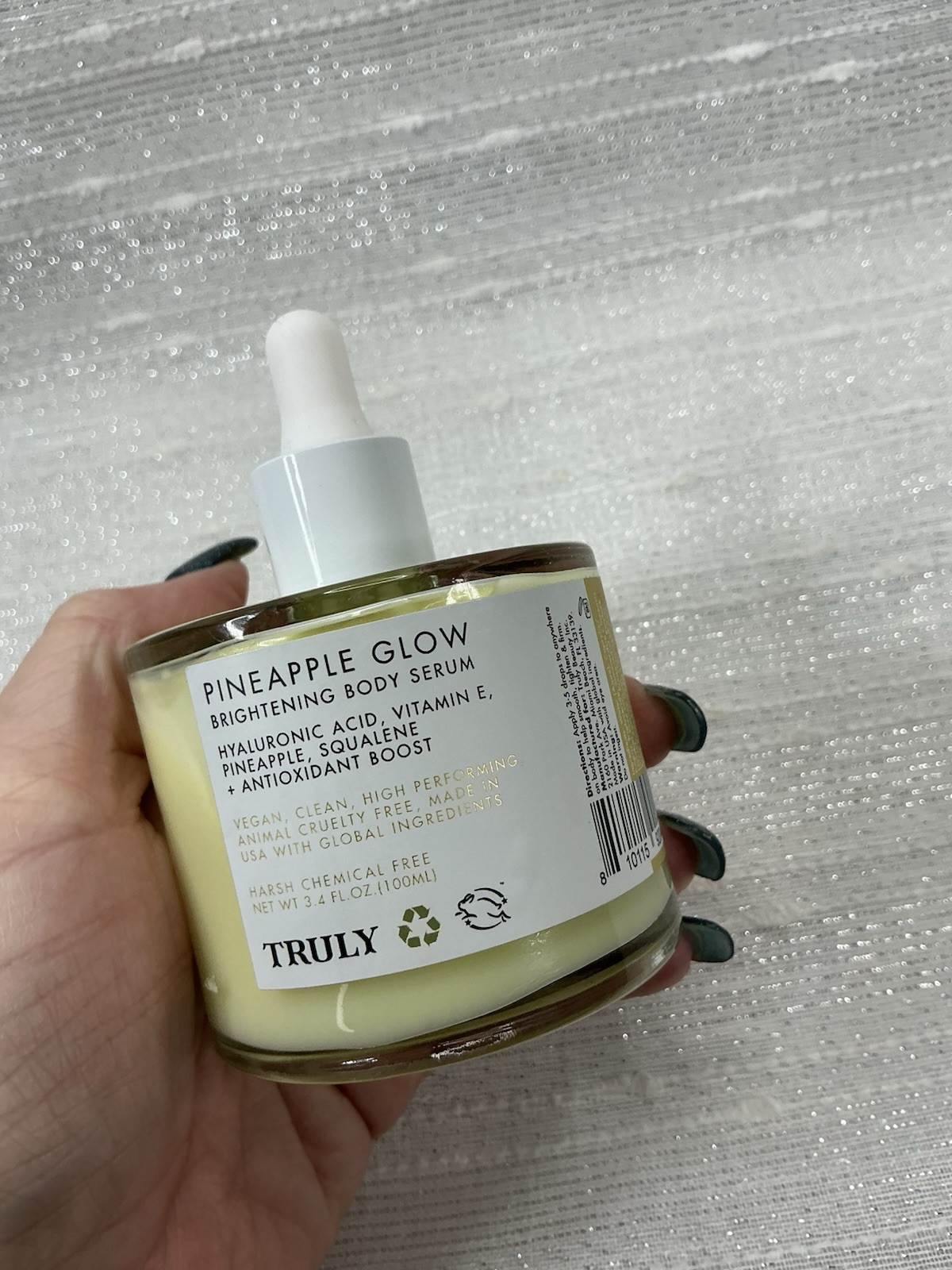 Truly Pineapple Glow Brightening Body Serum Vitamin E Antioxidant Boost Vegan