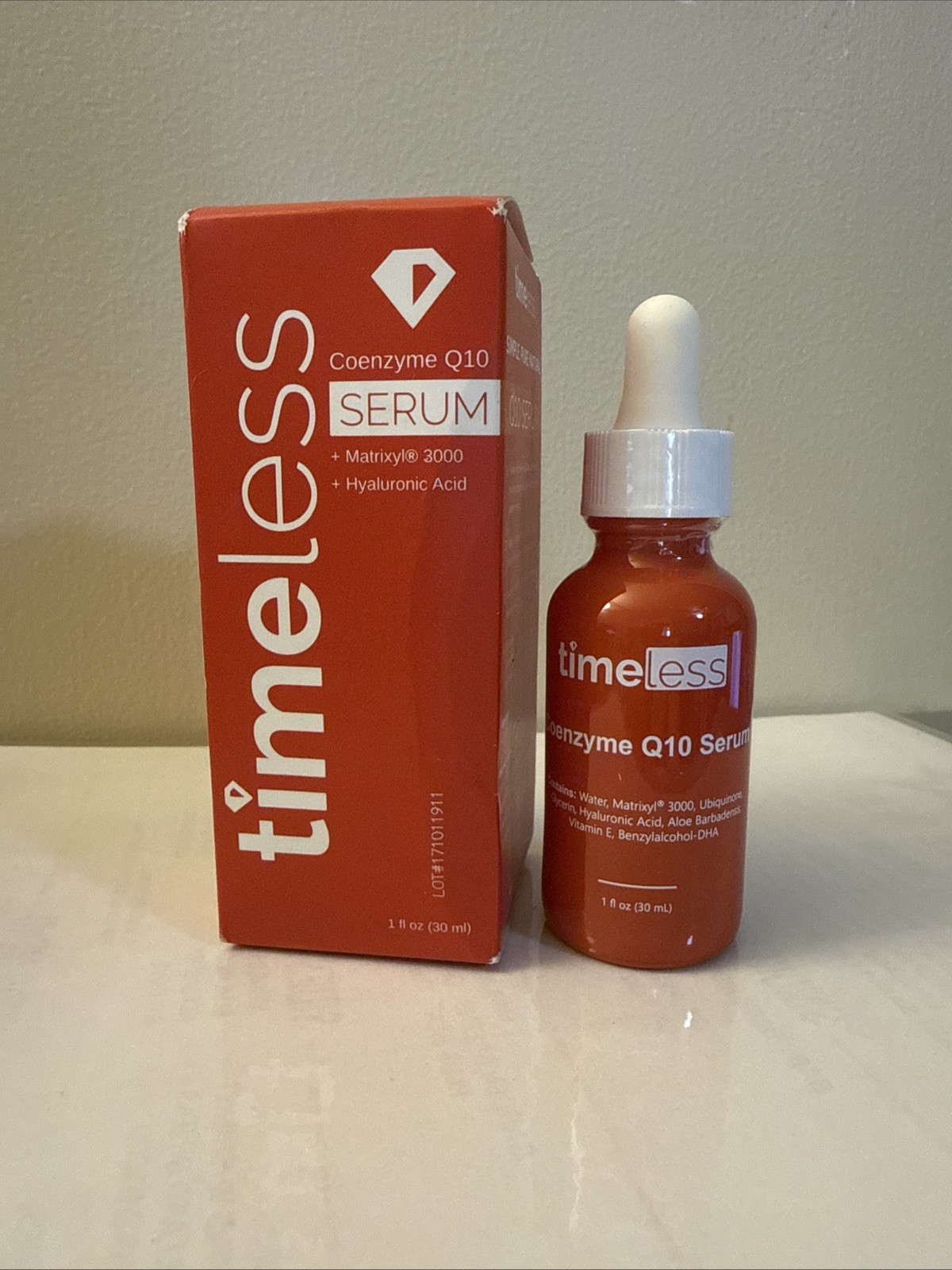 Coenzyme Q10 Serum by Timeless for Unisex -1 Oz +Hyaluronic Acid New Sealed