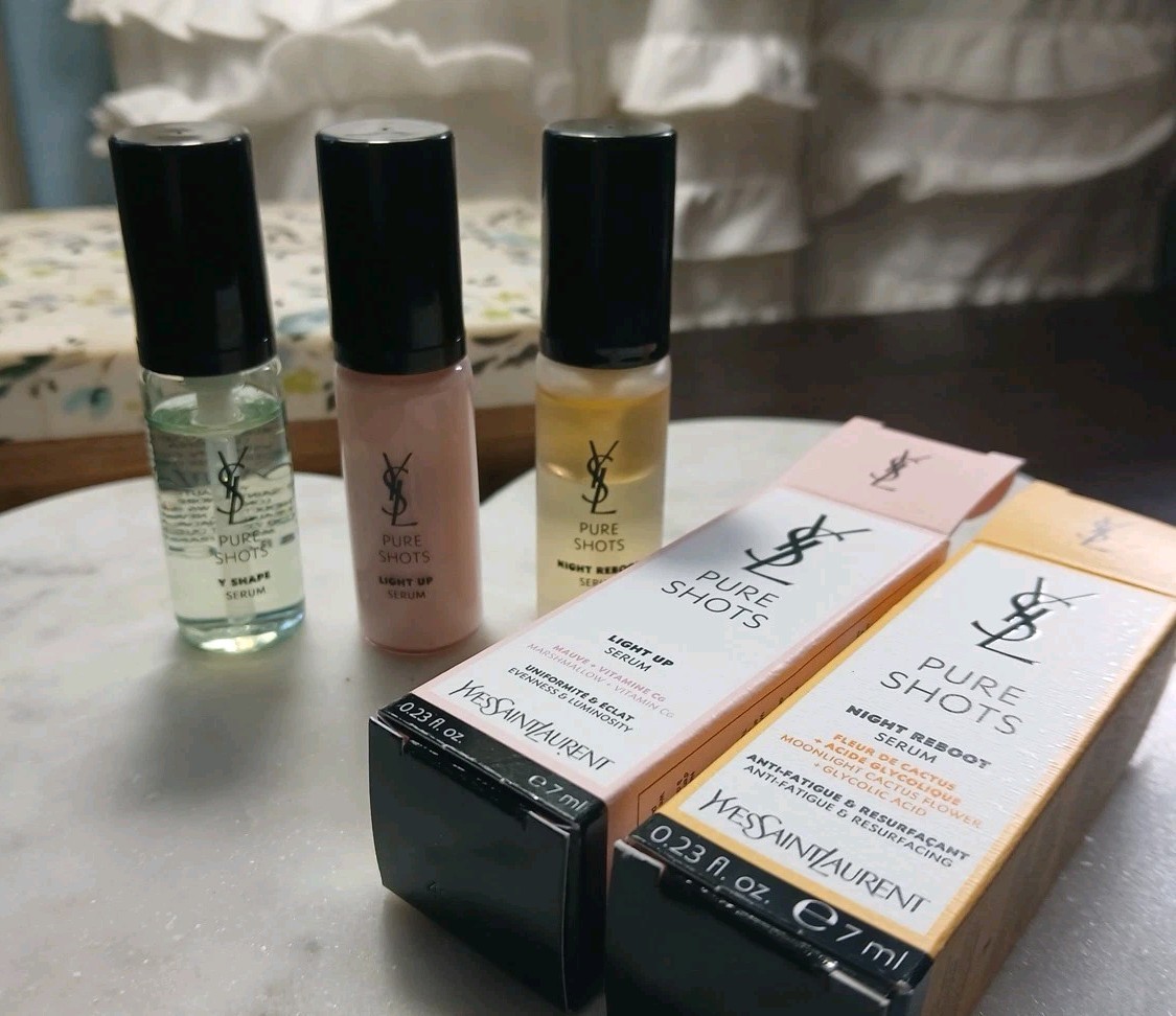 Yves Saint Laurent YSL Pure Shots Y Shape Serum, Light Up + Night Reboot 7 ml ea