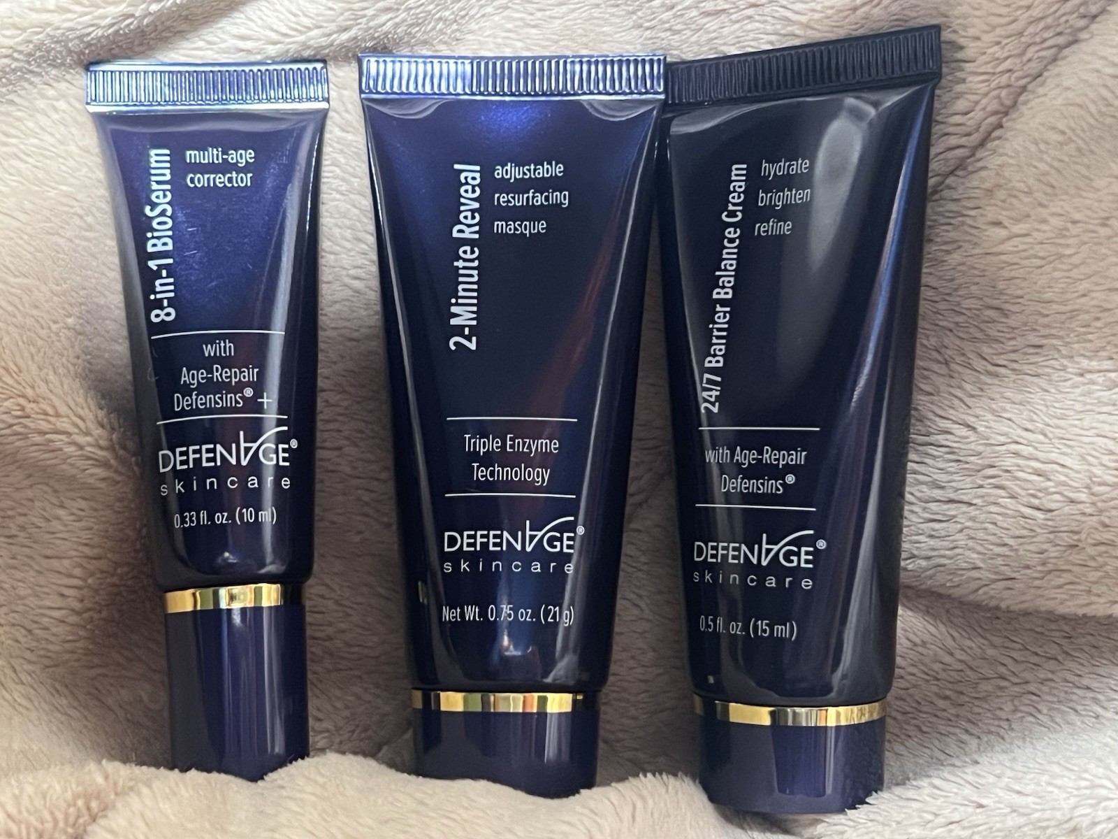 DefenAge FLY KIT (2-minute Reveal .75 24/7 Barrier Balance .5 8-in-1 Bioserum.33