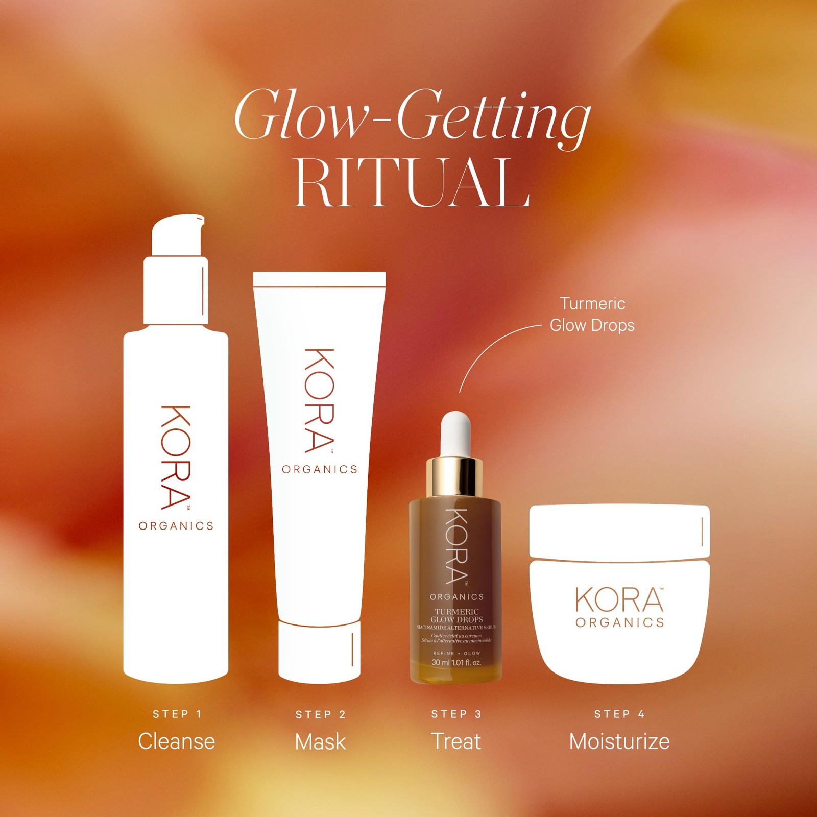 Kora Organics Turmeric Glow Drops Certified Organic Radiance Face Serum