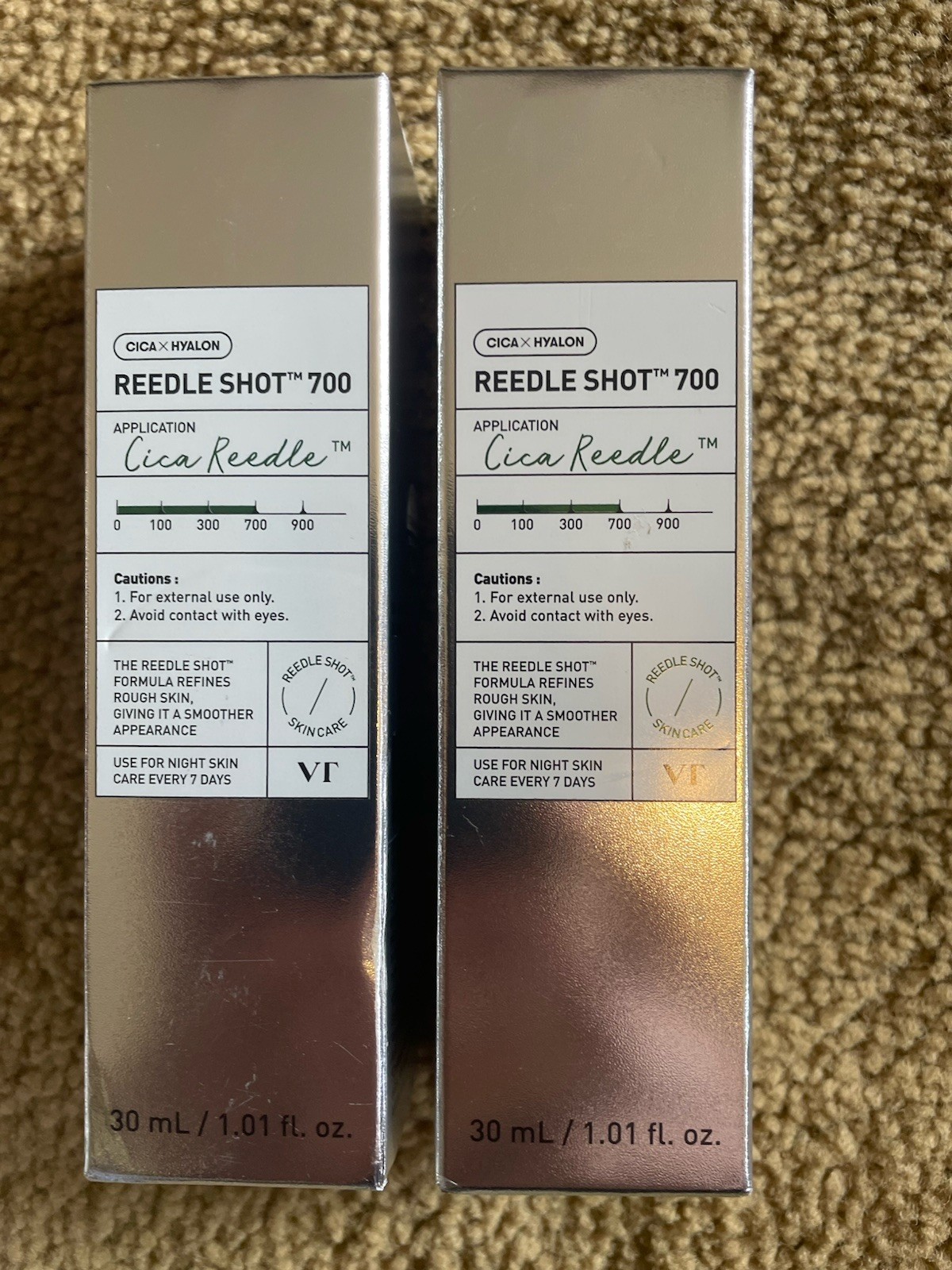 VT Cosmetics CICA REEDLE SHOT 700 Microneedling Spot Treatment Serum 1oz Qty 2