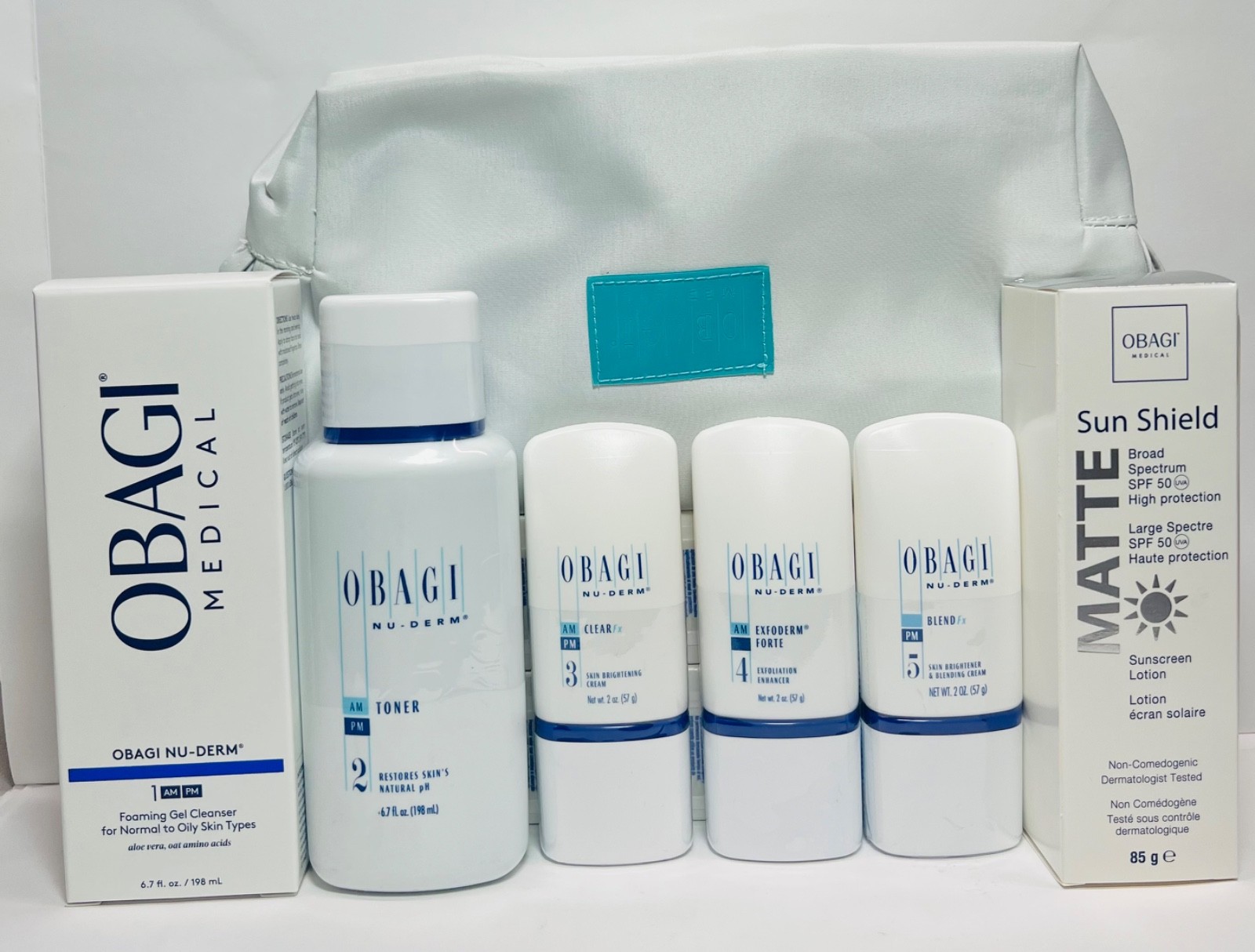 OBAGI 6pcs Set OIL Skin Brand New Full Size + Obagi Cosmetic Bag FREE !!!