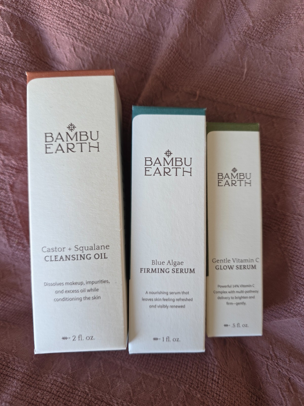 Bambu Earth | Lot of 3 | NEW Cleansing Oil + Firming Serum + Glow Serum