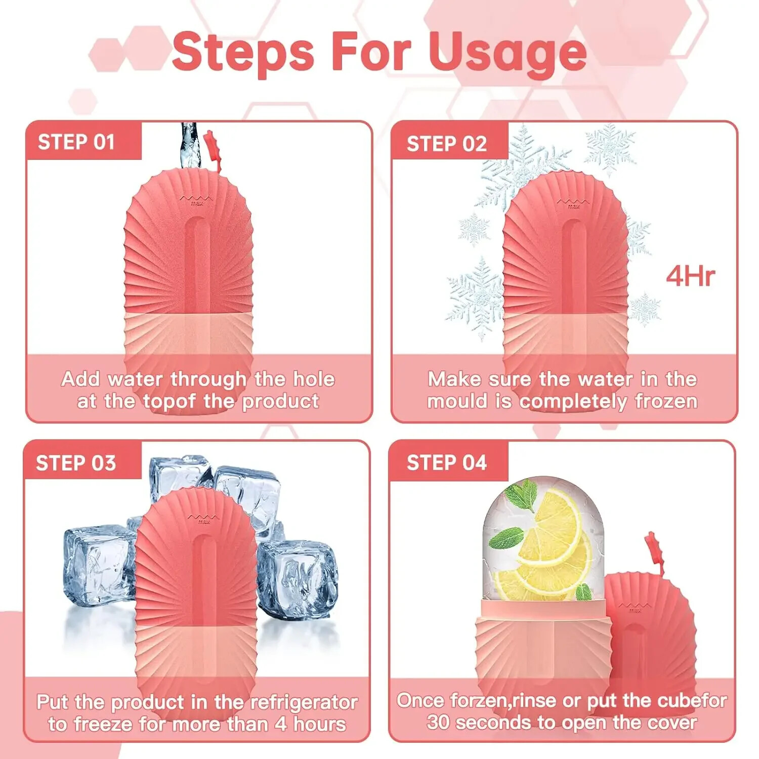 Silicone Face Ice Cube Mold – Skin Care Tool for Brightening & Fine Lines